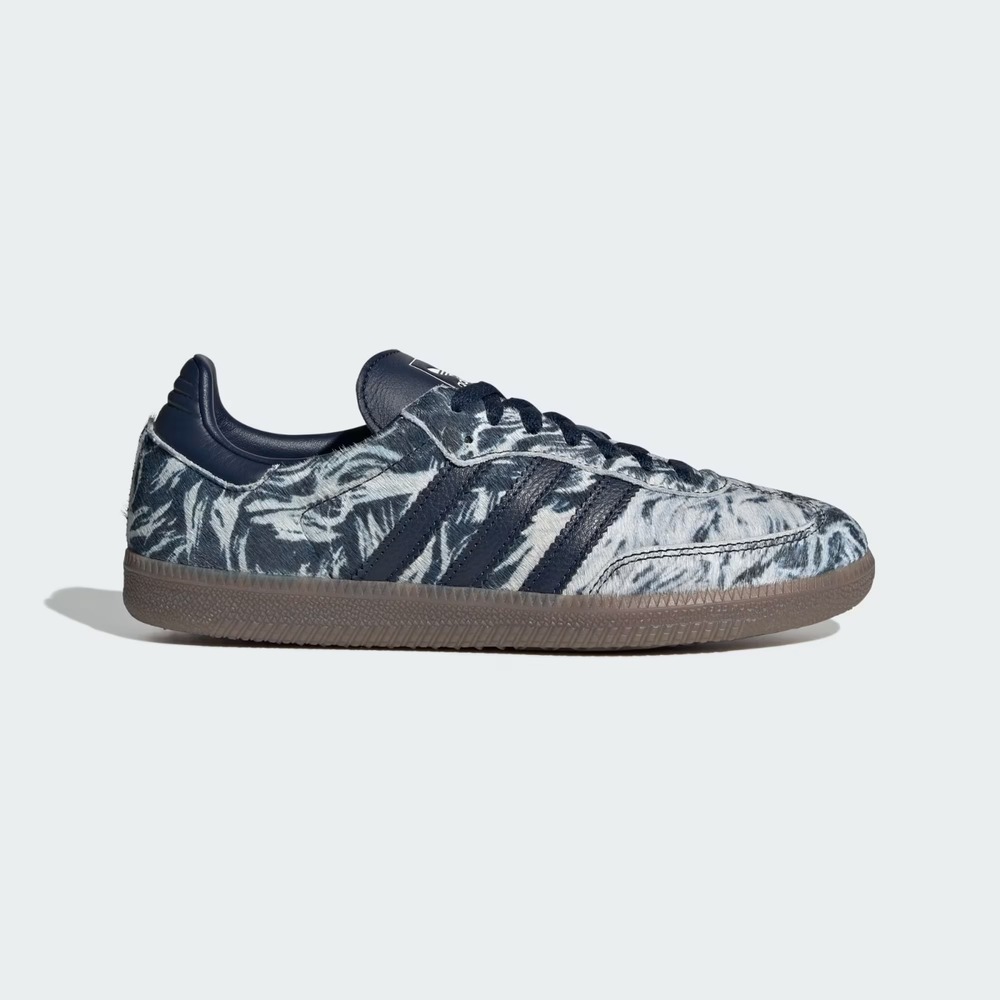 Women's Size 11- Adidas Samba OG "Pony Hair" Indigo Off White Shoes IH9023 NEW